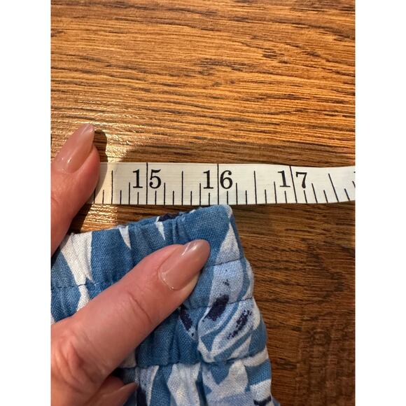 Jones New York Palm Print Linen Blend Cropped Pants – Blue | Women’s Sz L NWOT - Picture 8 of 9